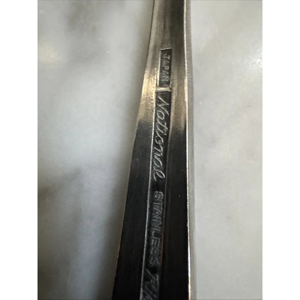 International Silver National Rivoli Stainless Flatware 8 Teaspoons Japan